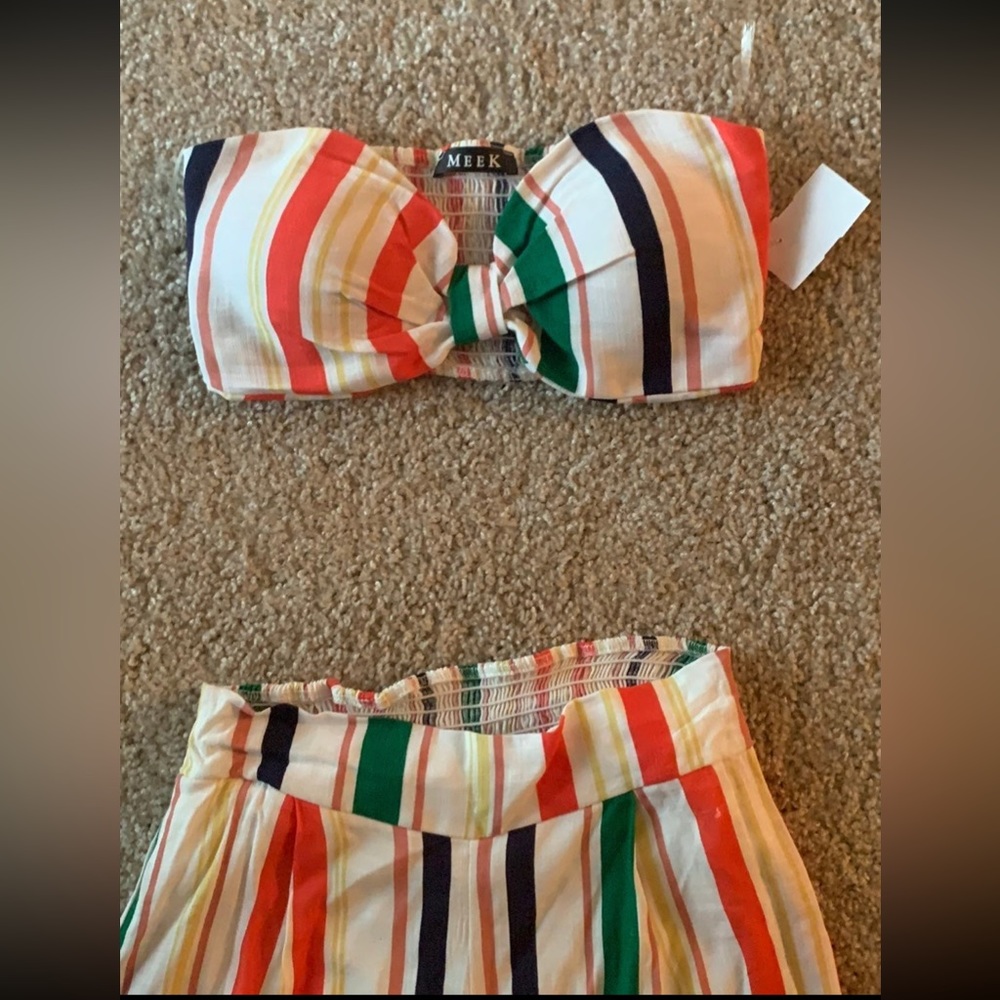 NEW Two piece bandeu and pants set beach vacation